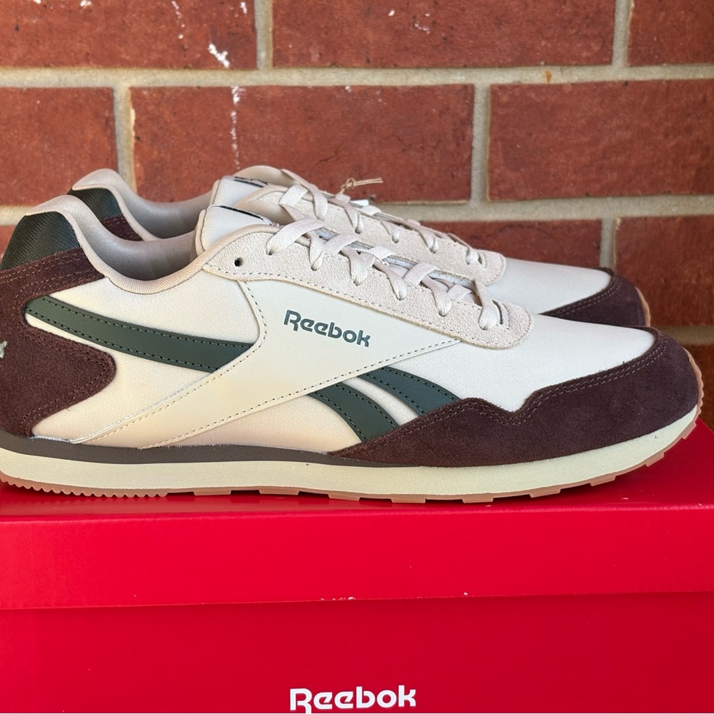 Reebok Glide Low Beige Brown Green Size 10 Mens New Sneakers NIB Shoes